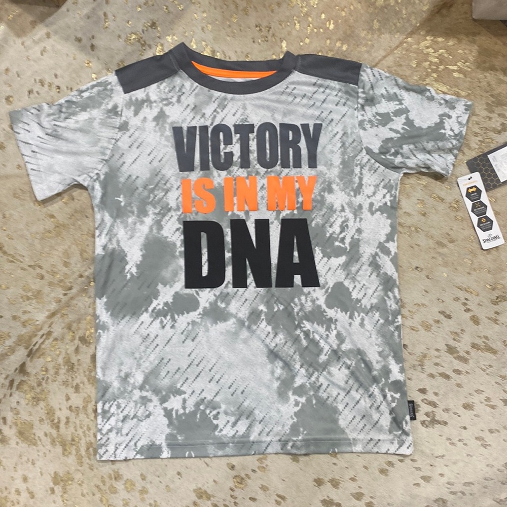 Victory is in my dna polyester sports t-shirt 10/12 Medium